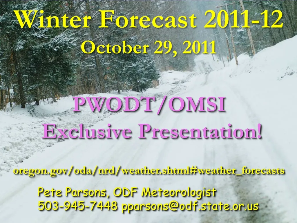 winter forecast 2011 12 october 29 2011
