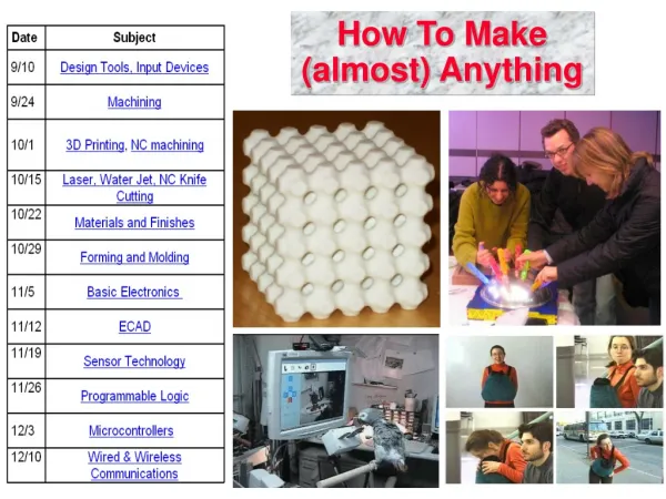 How To Make (almost) Anything