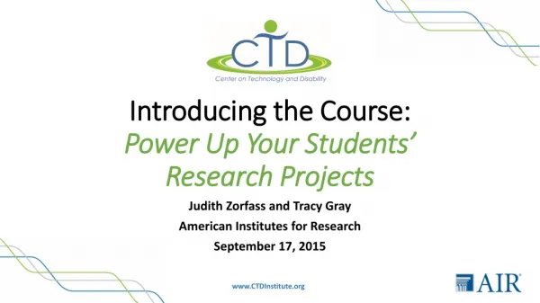 Introducing the Course: Power Up Your Students’ Research Projects