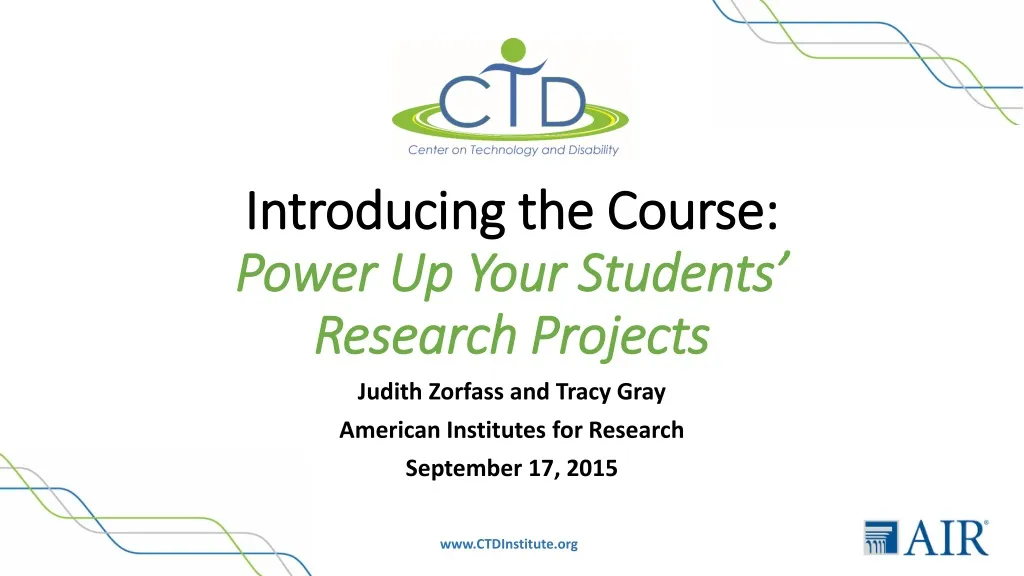 introducing the course power up your students research projects
