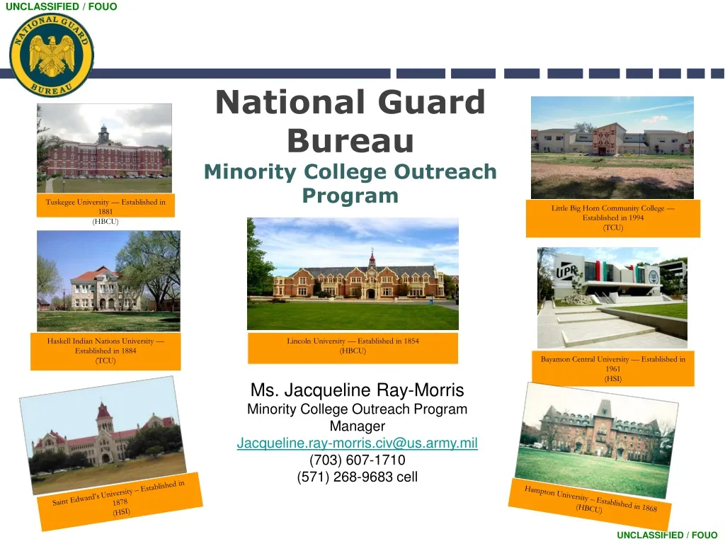 national guard bureau minority college outreach