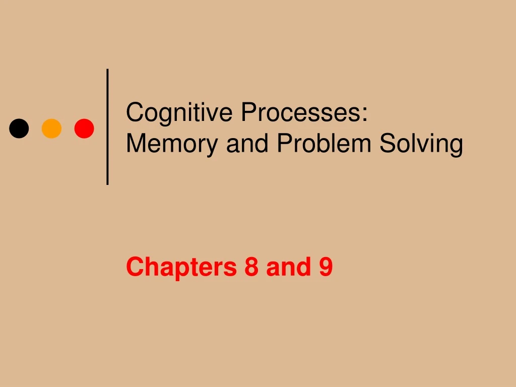 cognitive processes memory and problem solving