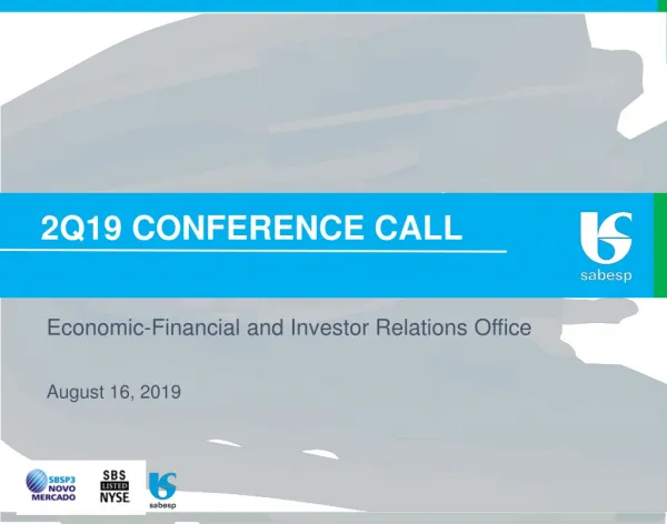 2 Q19 CONFERENCE CALL