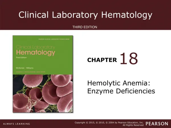 Hemolytic Anemia: Enzyme Deficiencies