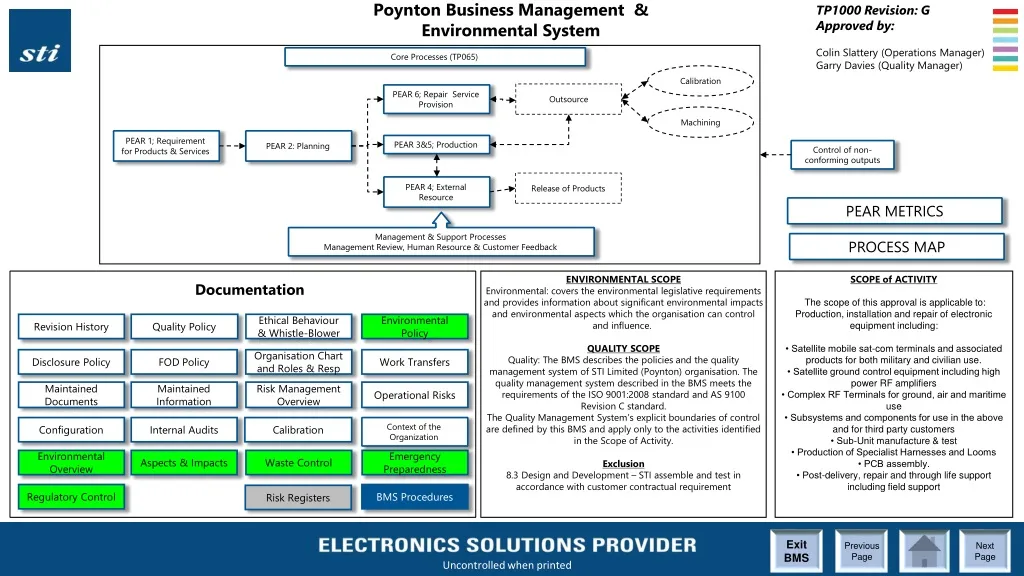 poynton business management environmental system