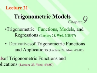 Trigonometric Models - slide 1