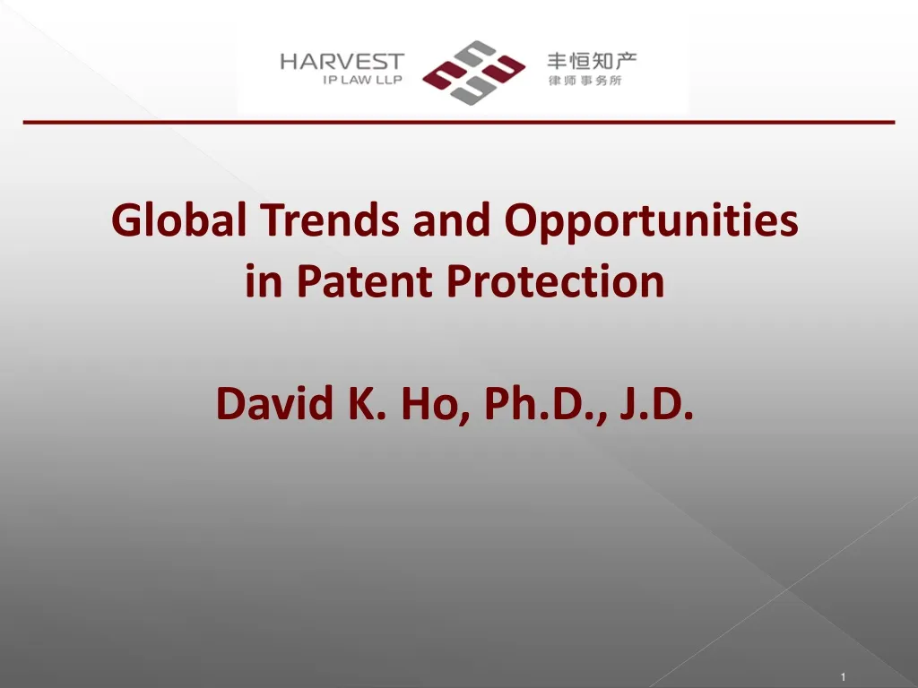 global trends and opportunities in patent