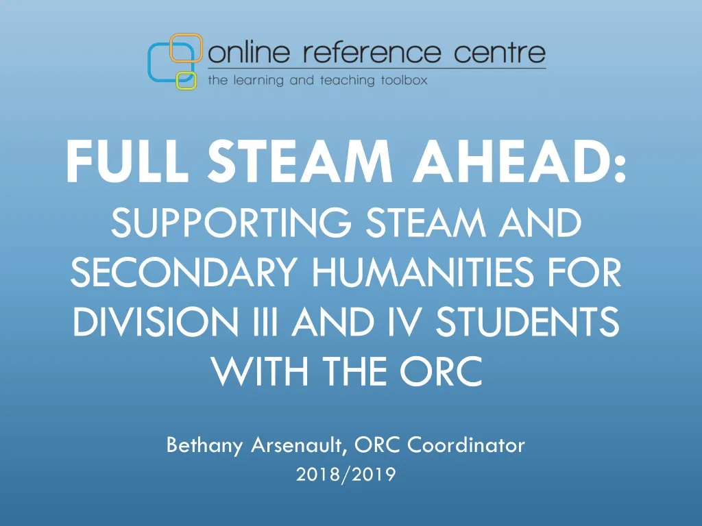 full steam ahead supporting steam and secondary