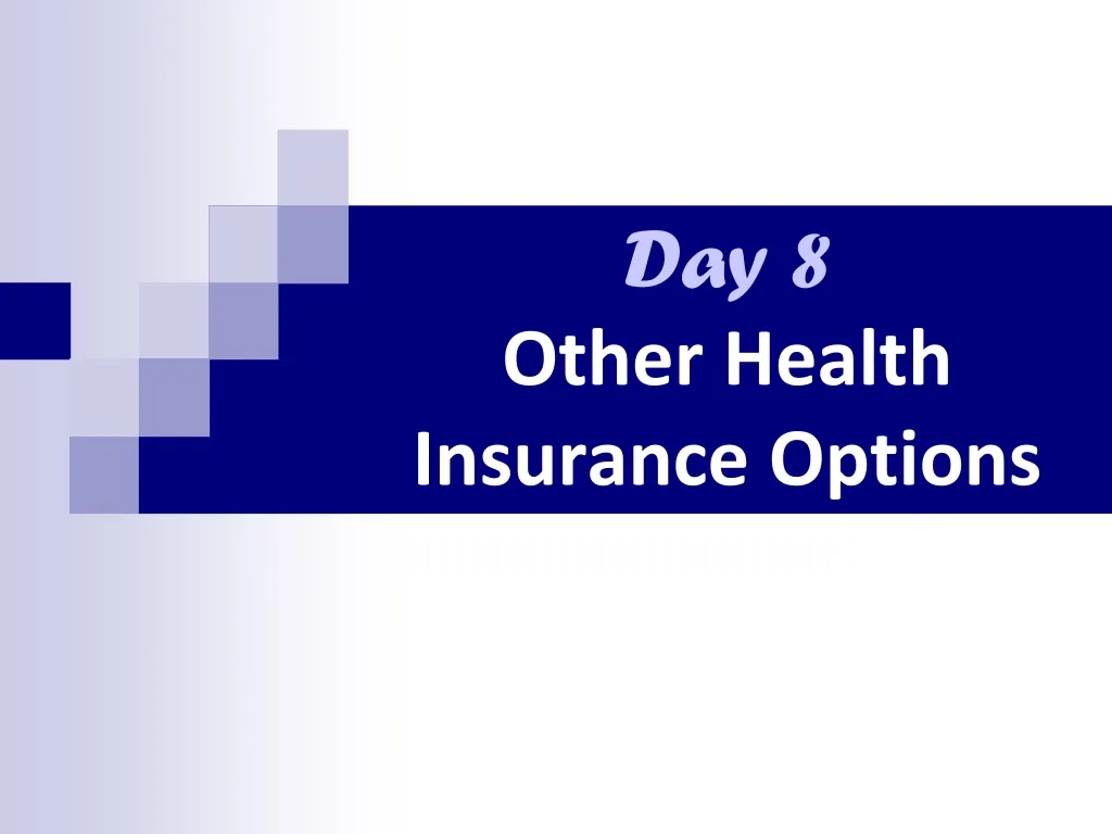day 8 other health insurance options