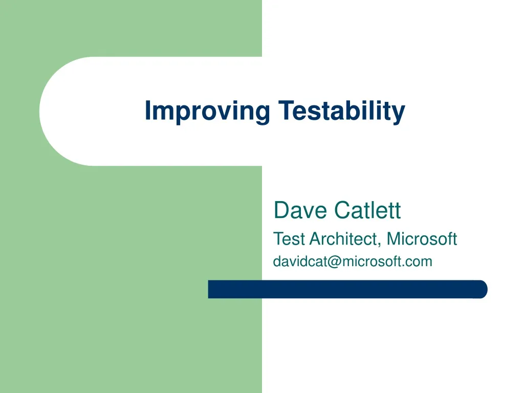 improving testability
