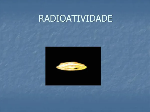 RADIOATIVIDADE