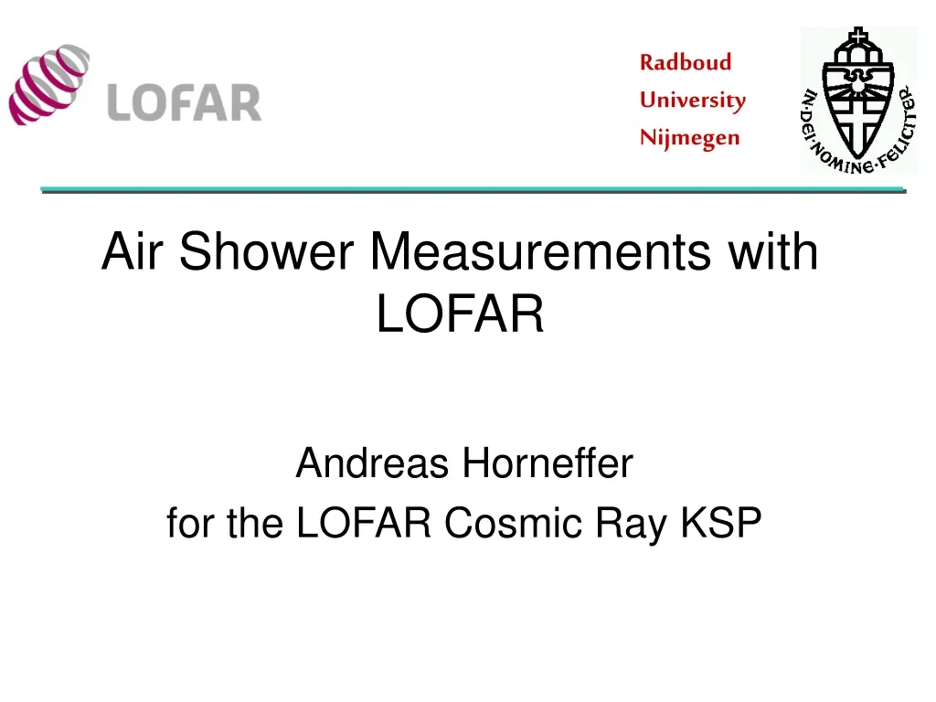 andreas horneffer for the lofar cosmic ray ksp