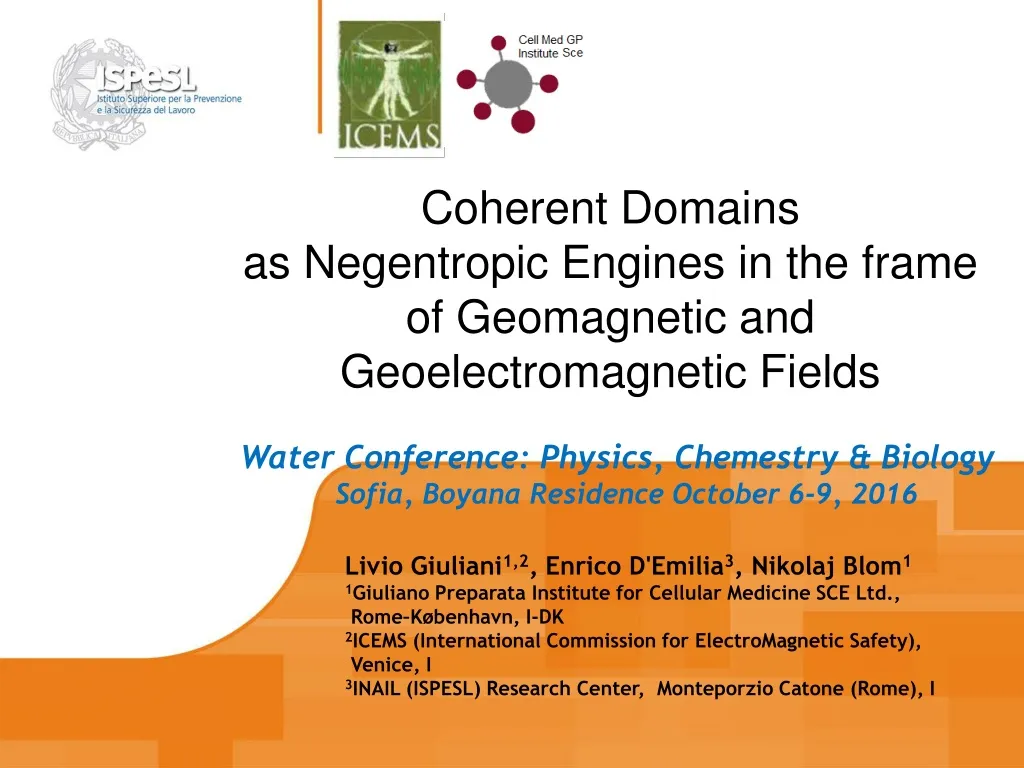 coherent domains as negentropic engines in the frame of geomagnetic and geoelectromagnetic fields