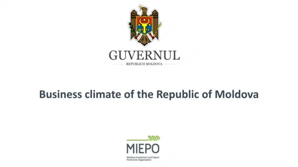 Business climate of the Republic of Moldova