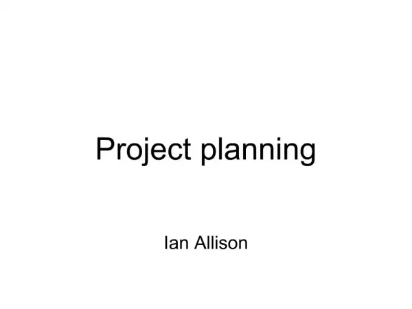 Project planning
