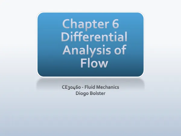 Chapter 6 Differential Analysis of Flow