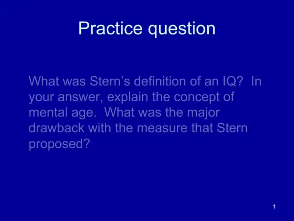 Practice question