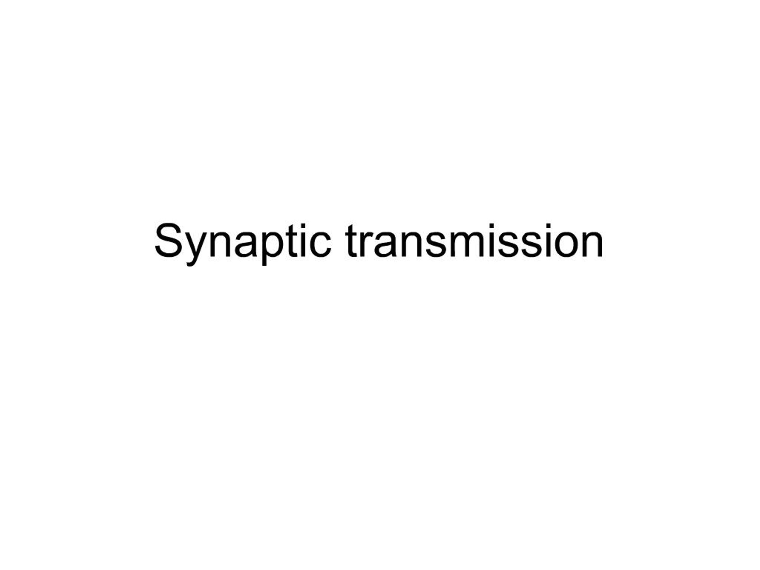 PPT - Synaptic transmission PowerPoint Presentation, free download - ID ...