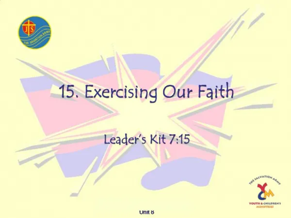 15. Exercising Our Faith