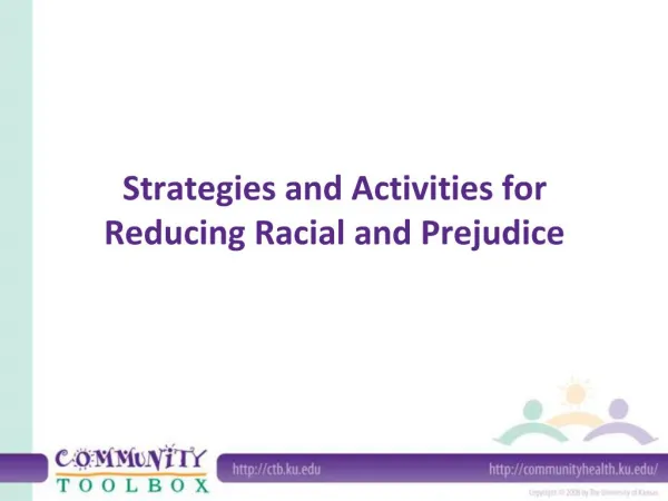 Strategies and Activities for Reducing Racial and Prejudice