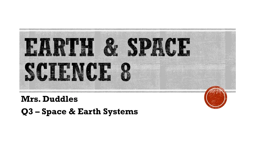 earth space science 8