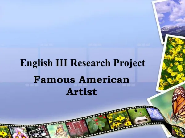 English III Research Project