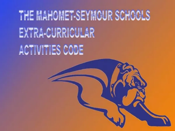 MAHOMET-SEYMOUR HIGH SCHOOL MISSION STATEMENT