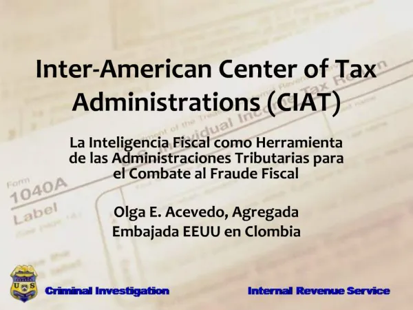 Inter-American Center of Tax Administrations CIAT