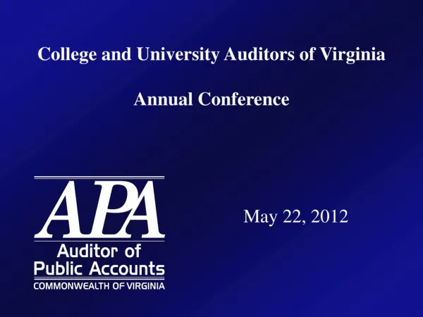 College and University Auditors of Virginia Annual Conference