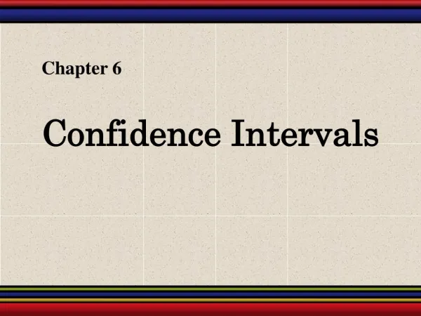 Confidence Intervals