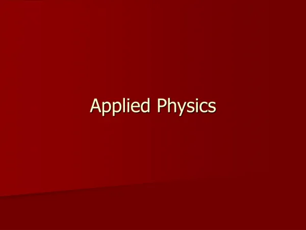 Applied Physics