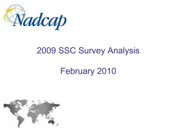 2009 SSC Survey Analysis February 2010