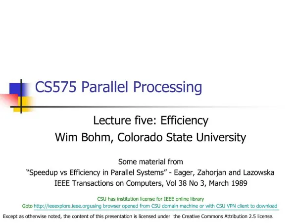 CS575 Parallel Processing