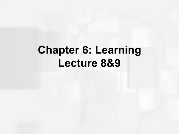 Chapter 6: Learning Lecture 89