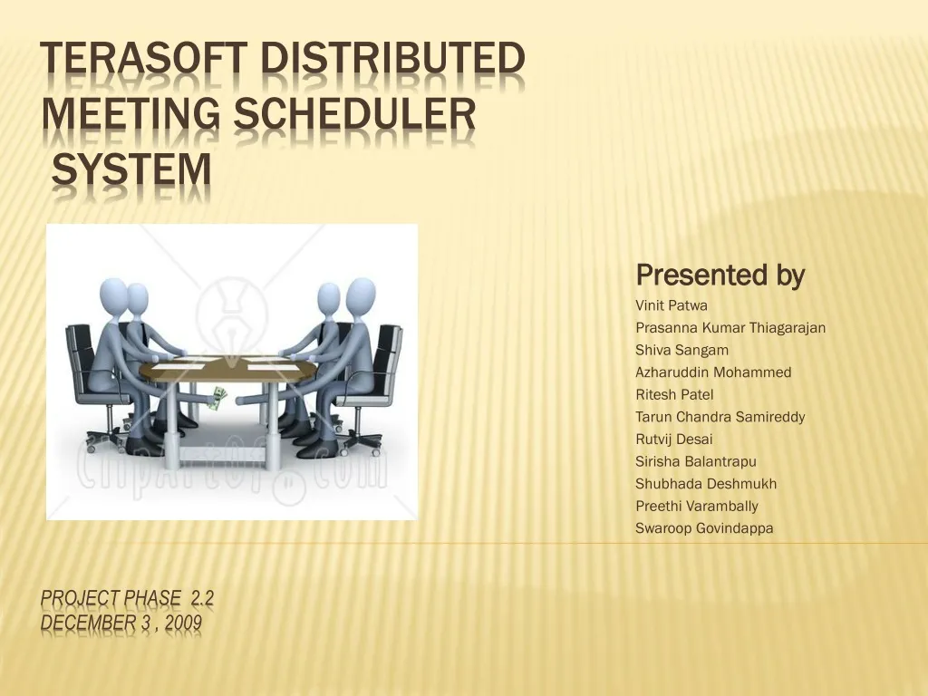 terasoft distributed meeting scheduler system project phase 2 2 december 3 2009