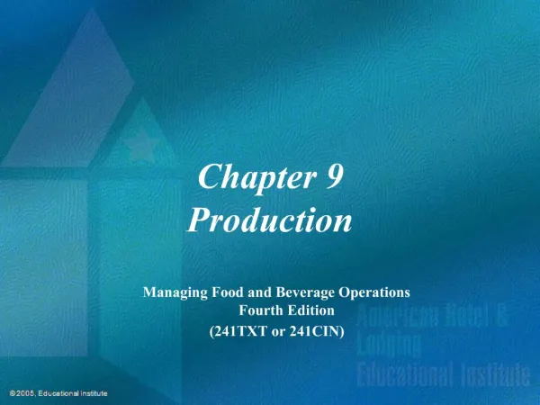 Chapter 9 Production