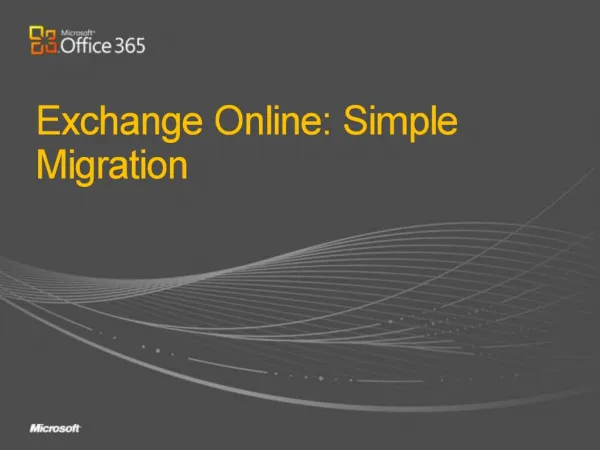 Exchange Online: Simple Migration