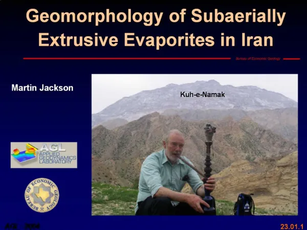 Geomorphology of Subaerially Extrusive Evaporites in Iran