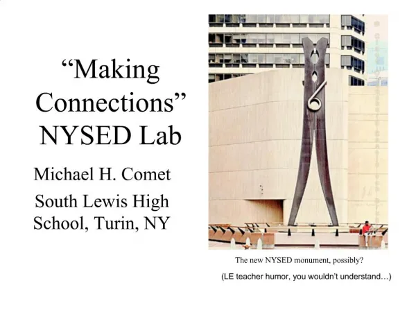 Making Connections NYSED Lab