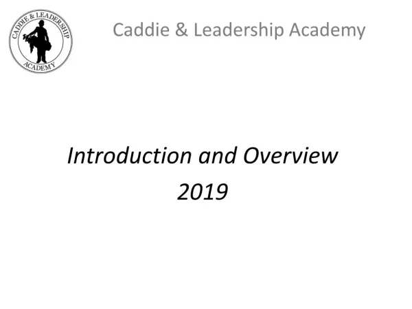 Caddie &amp; Leadership Academy