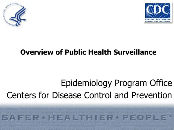 Overview of Public Health Surveillance