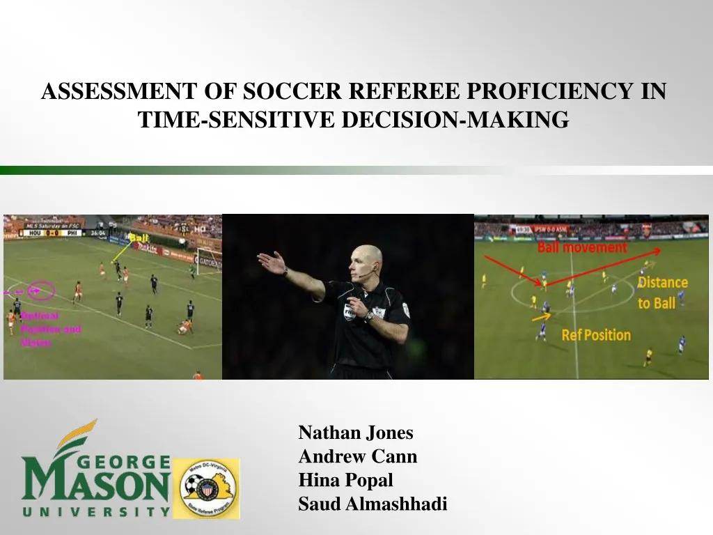 assessment of soccer referee proficiency in time sensitive decision making