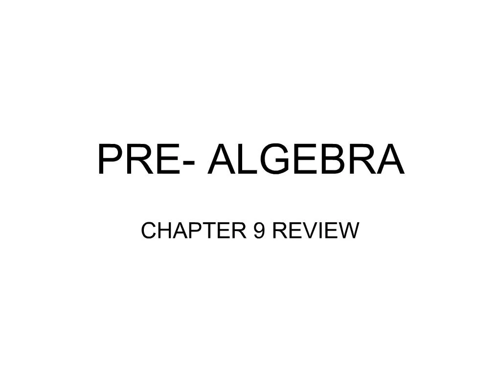 PPT - PRE- ALGEBRA PowerPoint Presentation, free download - ID:523643