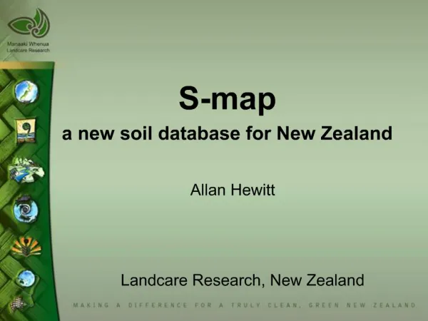 S-map a new soil database for New Zealand