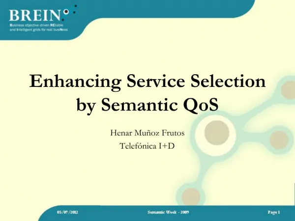 Enhancing Service Selection by Semantic QoS