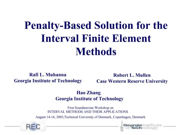 Penalty-Based Solution for the Interval Finite Element Methods