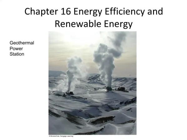 Chapter 16 Energy Efficiency and Renewable Energy