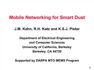 Mobile Networking for Smart Dust - slide 1
