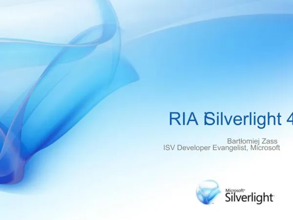 RIA i Silverlight 4