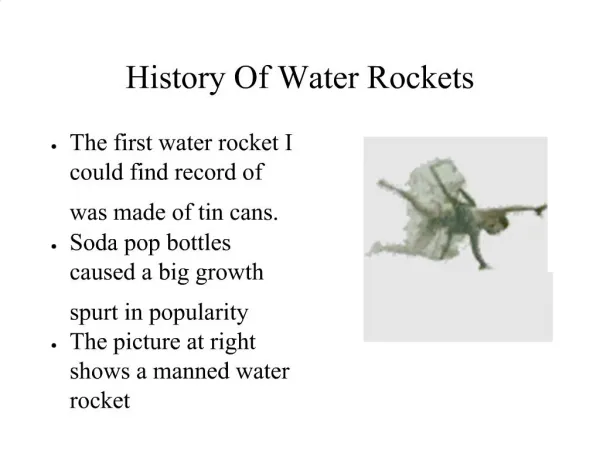 History Of Water Rockets